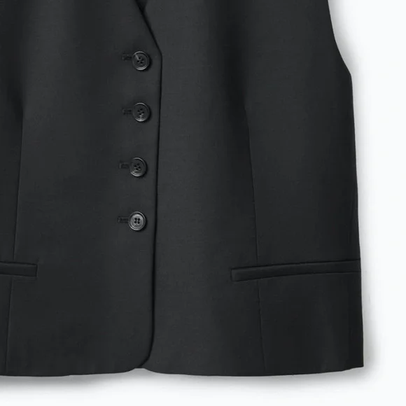 COS | Cropped Single-Breasted Waistcoat - Picture 12 of 15